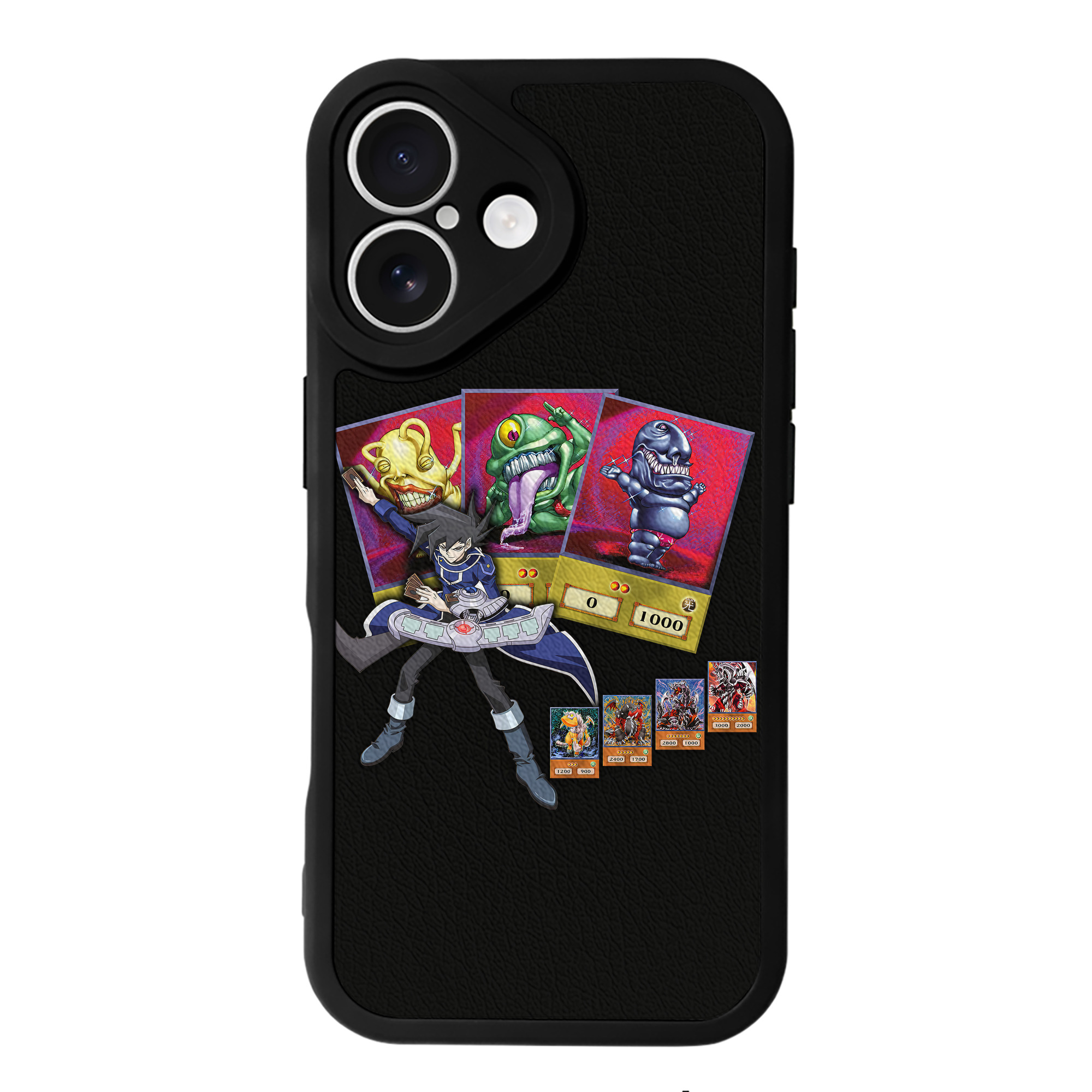 （画像用） 遊☆戯☆王 Yu-Gi-Oh! 【iPhone 16シリーズ対応】シリコンスマホケース（レザー調） 材質：シリコン